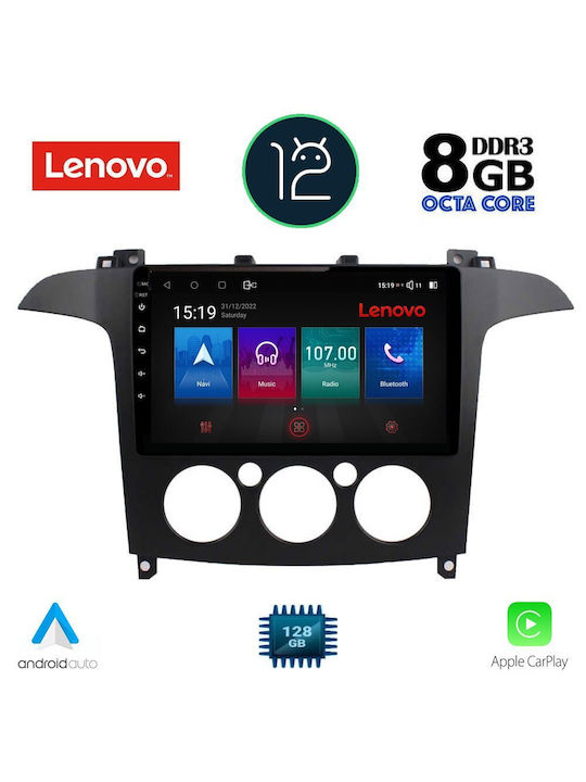 Lenovo Sistem Audio Auto pentru Ford S-Max 2006-2014 (Bluetooth/USB/AUX/WiFi/GPS/Partitură) cu Ecran Tactil 9"