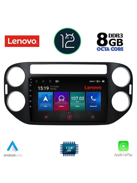 Lenovo Sistem Audio Auto pentru Volkswagen Tiguan 2004-2016 (Bluetooth/USB/AUX/WiFi/GPS/Partitură) cu Ecran Tactil 9"