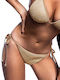Gold Net Bikini Brazil με Κορδονάκια