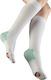 Aurafix AV-99 AD Short Socks Calf High Graduated Compression Anti Embolism with Silicone 13-18 mmHg White