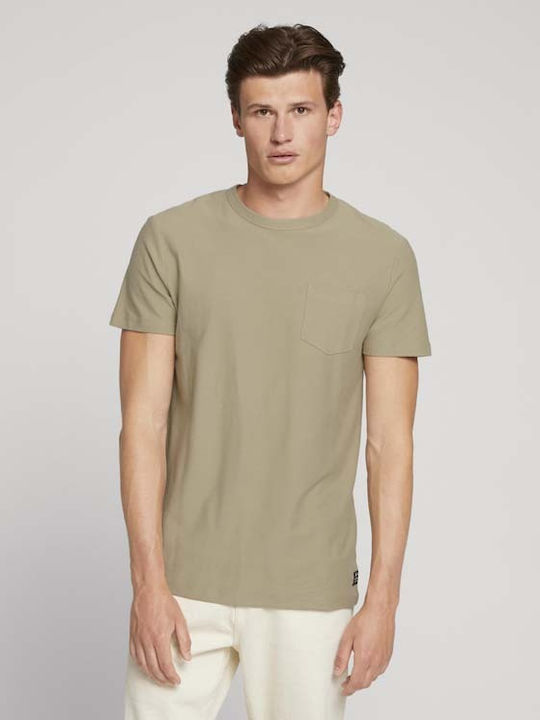 Tom Tailor Men's Short Sleeve T-shirt Khaki