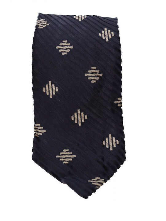 Giorgio Armani Ανδρική Γραβάτα με Σχέδια σε Μπλε Χρώμα