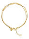 Breeze Women's Silver Gold Plated Bracelet with Zircon 19cm