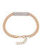 Breeze Women's Bracelet Chain Made of Silver Gold Plated with Zircon 19cm