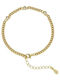 Breeze Women's Silver Gold Plated Bracelet with Zircon 18cm