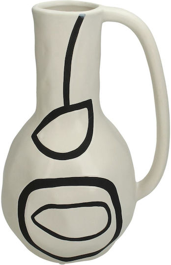 ArteLibre Vase Glas Weiß Φ18,5xΥ27cm
