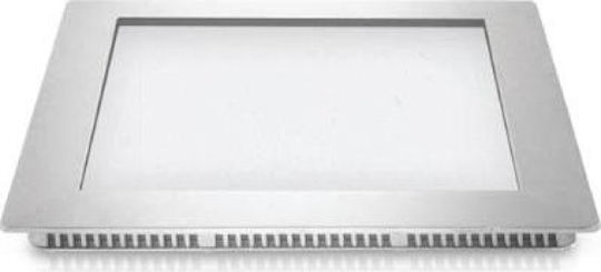 Fos me Square Recessed LED Panel 18W with Warm White Light 3000K 22.5x22.5cm