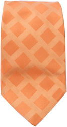 Giorgio Armani Ανδρική Γραβάτα Μεταξωτή με Σχέδια σε Πορτοκαλί Χρώμα