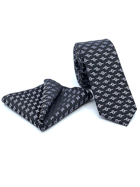 Legend Accessories Men's Tie Set Printed Navy Blue