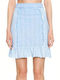 Hoch tailliert Mini Rock Blau