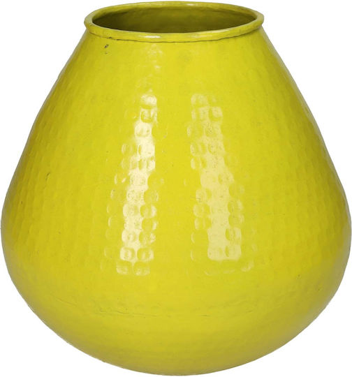 JK Home Decoration Κασπώ Αλουμινίου Κίτρινο 22x22x20εκ.
