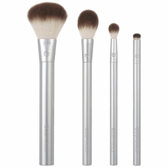 EcoTools Set mit Make-up-Pinseln aus synthetischem Haar Precious Metals 4Stück