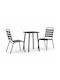 Set Dining for Small Outdoor Spaces Charcoal 3pcs