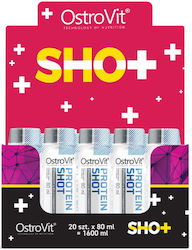 OstroVit Protein Shot Πρωτεΐνη Ορού Γάλακτος με Γεύση Strawberry & Wild Strawberry 20x80ml