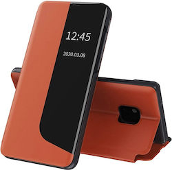 Techsuit eFold Series Carte Plastic / Piele artificială Portocaliu (Huawei Mate 20 Pro / Honor 20 Pro) 125884