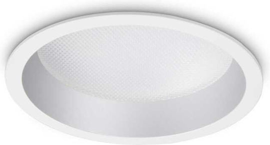 Ideal Lux Rund Vertieft LED Panel 20W mit Warmes Weiß Licht 3000K