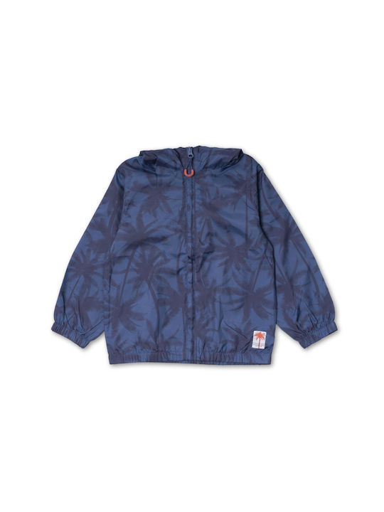 Tuc Tuc Windproof Boys Casual Jacket Blue with Ηood