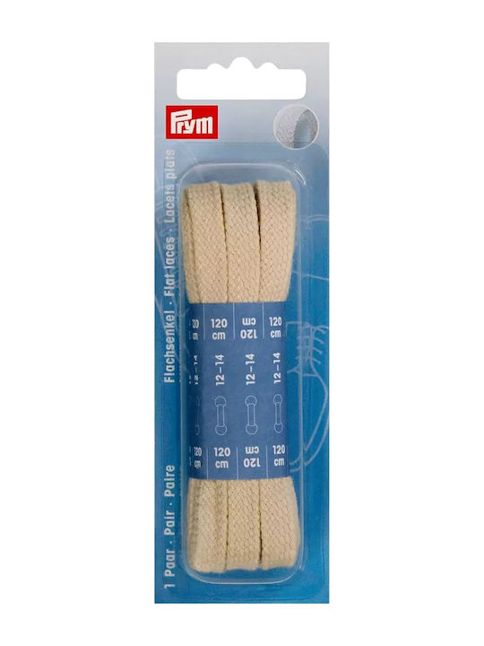 Prym Κορδόνια Παπουτσιών Μπεζ 2τμχ 120cm