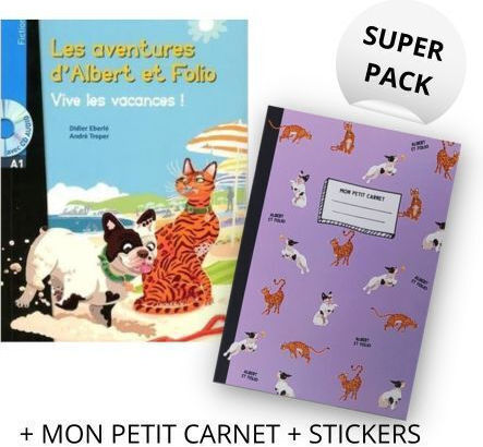 Super Pack Albert et Folio Vive les Vacances!, (+ Mon Petit Carnet + Autocolante)