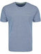 Volcano T-CALLE Baumwoll-Strickpiqué Herren-T-Shirt mit Tasche - Light Denim Blue