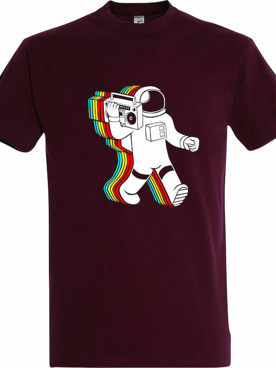 Tricou Unisex "Space Dj", Burgund