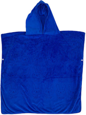 Beach towel - poncho (70*70) blue S22