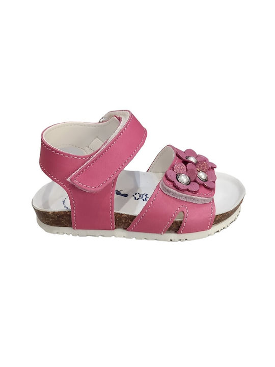 BIONATURA BARBY PINK FLOWER SANDALS