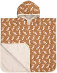 Laessig Seahorse Caramel Kinder Strandponcho Braun Doppelseitig 60 x 60cm.