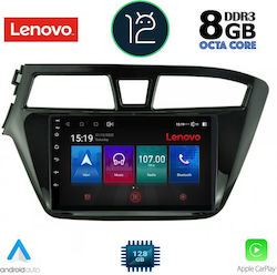 Lenovo Car Audio System for Hyundai i20 2014-2019 (Bluetooth/USB/AUX/WiFi/GPS/CD) with Touch Screen 9"