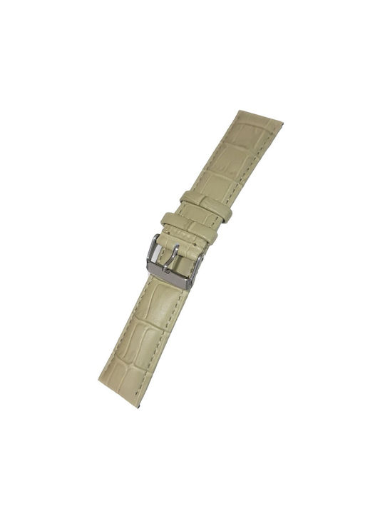 Strap Leather A-140BZ 22mm Beige