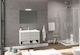 Savinidue Oslo Rovere Πάγκος με Νιπτήρα & Καθρέπτη Μ81.5xΒ46.5xΥ53cm Rovere Grigio Γκρι