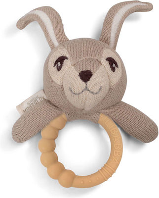 Filibabba Henny the Hare Teething Rattle made of Silicone for 0 m+ 1pcs