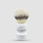 Omega Shaving Brush with Synthetic Hair Bristles White