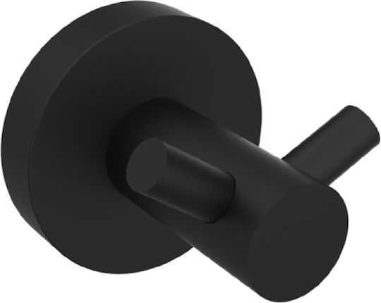 Kolossos Double Wall-Mounted Bathroom Hook Black 7458556MB