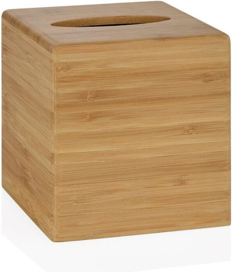 Andrea House Wooden Tissue Holder Brown 13x13x14cm BA19051
