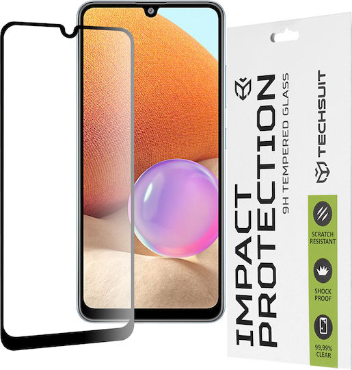 Techsuit 111D Full Glue Full Face Tempered Glass Black (Galaxy A32 4G)