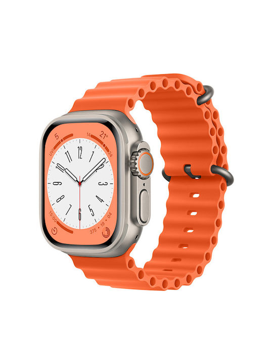 Techsuit Watchband W038 Λουράκι Σιλικόνης Πορτοκαλί (Apple Watch 38/40/41mm)