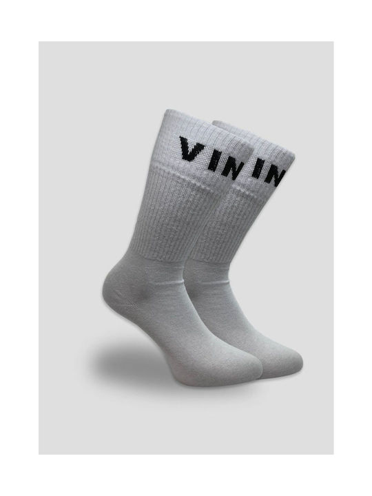 Vinyl Art Clothing Men's Solid Color Socks Gray