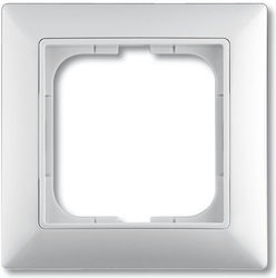 Abb Basic 55 Πλαίσιο Διακόπτη 1 Θέσης Κάθετης Τοποθέτησης σε Λευκό Χρώμα 13279