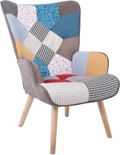 Μπερζέρα Alma 69x76x97cm Patchwork Μπερζέρα Alma 69x76x97cm Patchwork
