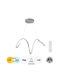 GloboStar Spirale Pendant Light Silver 25x25x30cm