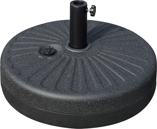 Outsunny Umbrella Stand made of Plastic in Black Color 51x51x28cm