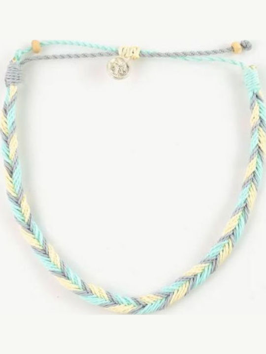 Synchronia Fußarmband aus Kabel Hellblau