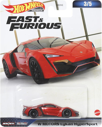 Hot Wheels W Motors Lykan HyperSport Количка 1:64 Fast and Furious За 3+ Години