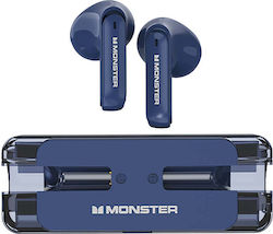 Monster XKT08 Earbud Bluetooth Handsfree Ακουστικά με Θήκη Φόρτισης Μπλε
