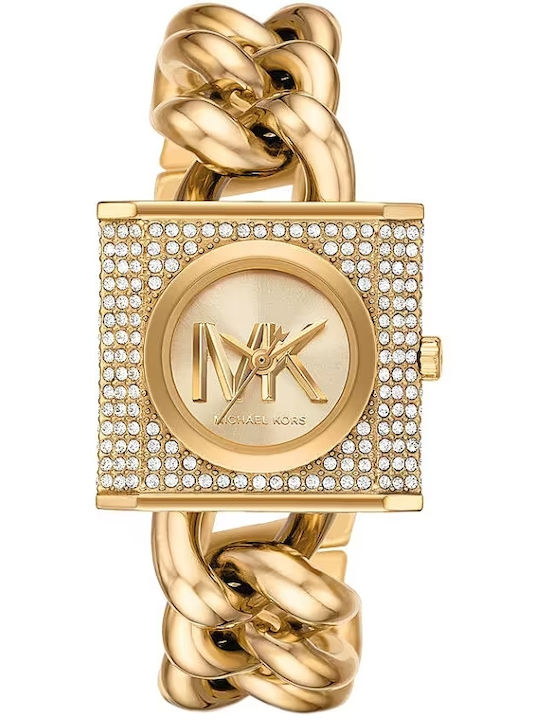 Michael Kors Chain Γυναικείο Ρολόι 25mm Μπαταρίας με Χρυσό Μεταλλικό Μπρασελέ