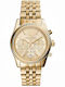 Michael Kors Lexington Women's Watch Chronograph with Gold Metal Bracelet