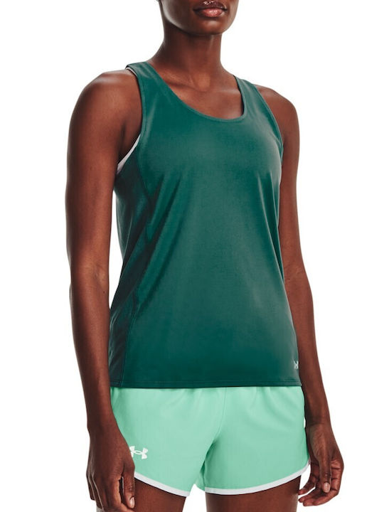 Under Armour UA Fly By Women's Athletic Blouse Sleeveless Green