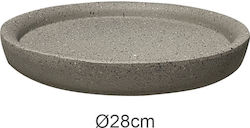 Marhome 06-00-23225-4 Round Plate Pot Beige 28x28cm