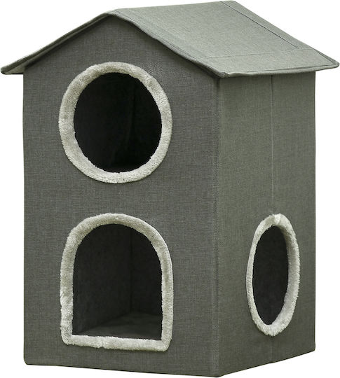 Pawhut Σπιτάκι Γάτας Γκρι 42x46x59.5cm